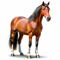 Fototapeta premium horse in white background