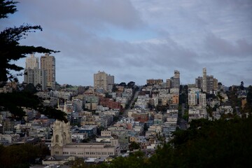 Aerial view of San Francisco residential neighborhood