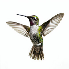 Naklejka premium humming bird in white back ground