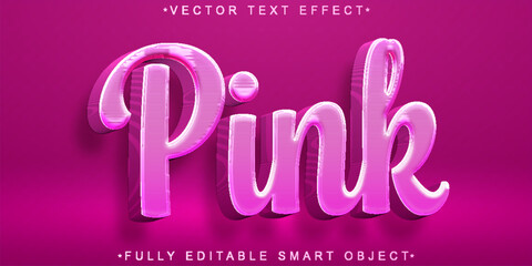  Cute Pink Vector Fully Editable Smart Object Text Effect