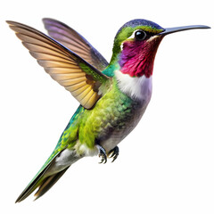 humming bird in white back ground