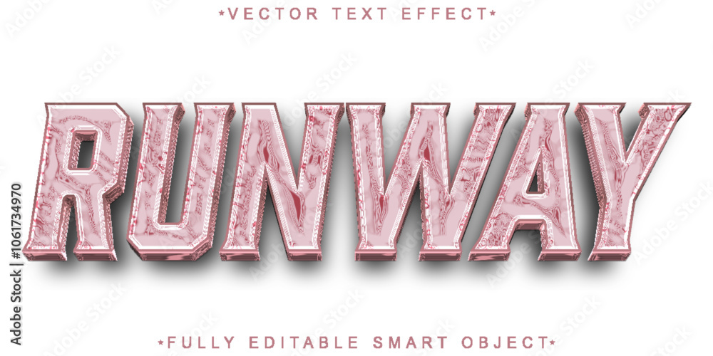 Poster gray runway vector fully editable smart object text effect