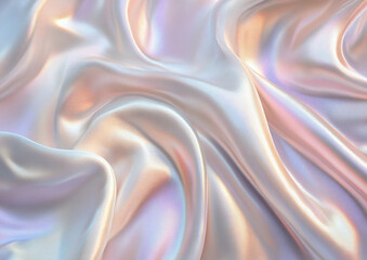 Obraz premium Shimmering Satin Fabric in Gentle Pastel Colors