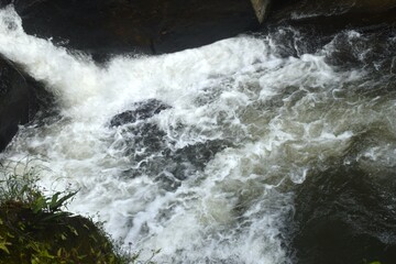 landscape of  Nangrong waterfall relaxing place travel location on Thailand