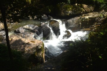 Obraz premium landscape of Nangrong waterfall relaxing place travel location on Thailand