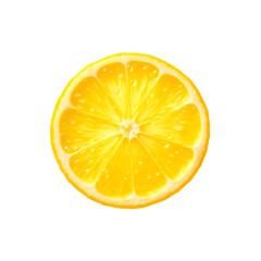 lemon slice isolated on white