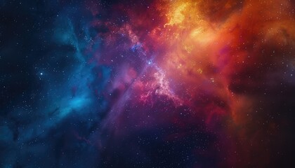 Fototapeta premium A Cosmic Nebula with Swirling Clouds of Gas and Dust