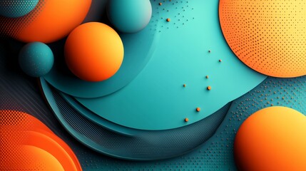 3D style abstract background with geometric shapes