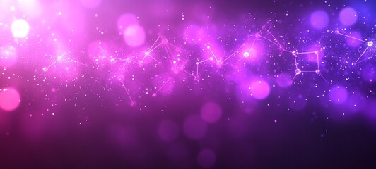 Obraz premium Ethereal Cosmic Constellation of Glowing Overlapping Patterns in Vibrant Abstract Background