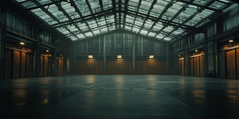 Industrial Warehouse Interior.