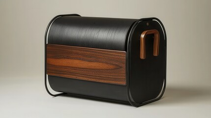 Naklejka premium Scandinavian Black Metal Magazine Rack Design