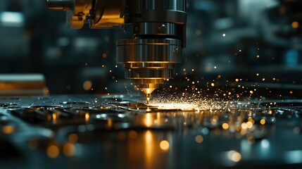 Robot arm engraving components with laser precision