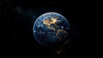 Naklejka premium Explore the wonders of earth from space at night