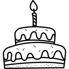 Happy birthday single vector icon