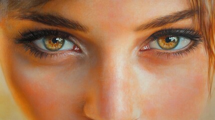 Fototapeta premium Close-Up View of Captivating Human Eyes
