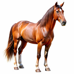 Fototapeta premium horse in white background