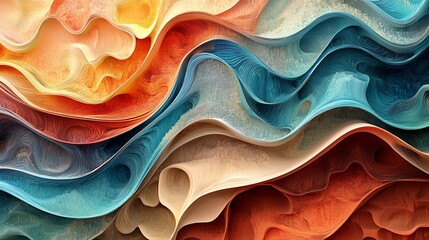 Explore vibrant waves of color in abstract art