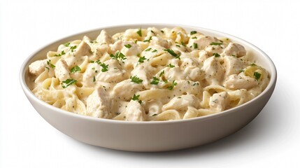 Creamy Chicken Alfredo Pasta in Bowl
