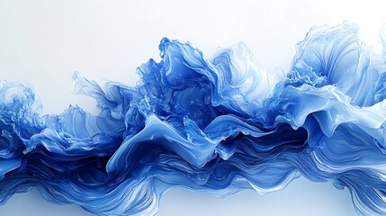 Fototapeta premium Explore the beauty of abstract blue waves in art