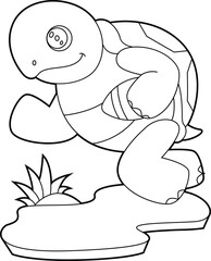 Turtle American Football Sports Animal Vector Graphic Art Illustration