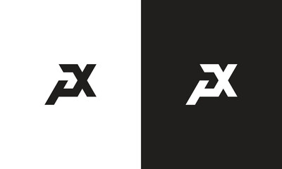 Obraz premium PX logo, monogram unique logo, black and white logo, premium elegant logo, letter PX Vector
