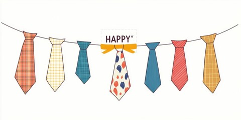 Happy Father's Day Ties.