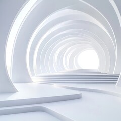 Obraz premium Abstract White Tunnel.
