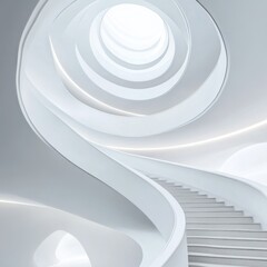 Obraz premium White Spiral Staircase.