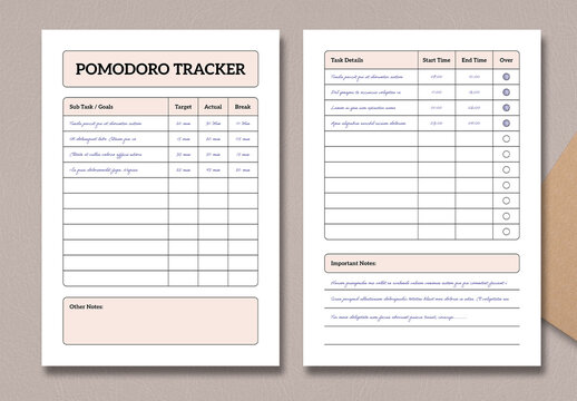 Pomodoro Technique Tracker Template