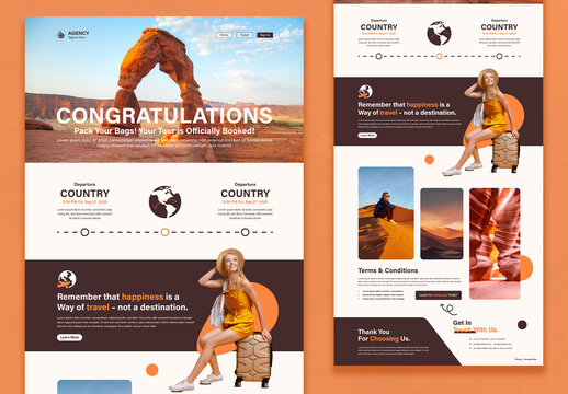 Tour Booking Confirmation Email Newsletter Template