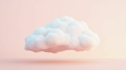 Bloating cloud, soft texture, dreamy atmosphere, vibrant sky vista, 3D artwork.