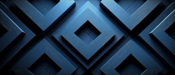 Abstract geometric pattern featuring layered blue shapes with a modern aesthetic.