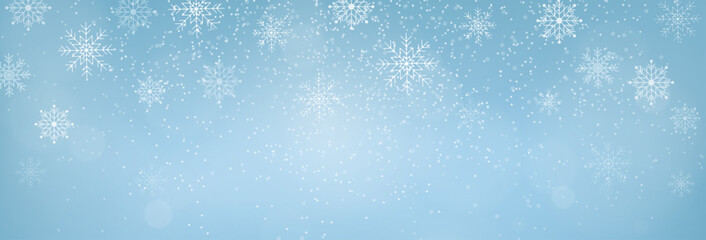 Winter snowflakes background. Festive christmas design template. Vector illustration