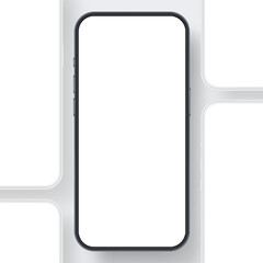 Smartphones With Blank Screens. Mockups For Showing App Design on Social Media. Vector Illustration