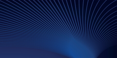 Abstract blue glowing geometric lines on dark background. Modern shiny blue rounded square lines pattern. Futuristic technology concept. Suit for poster, cover, banner, presentation, website, flyer