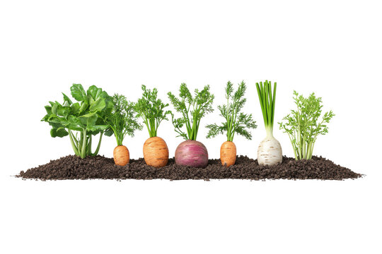 Fresh Vegetables Growing in Rich Soil