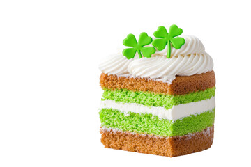 Green Layer Cake with Shamrocks for Celebration