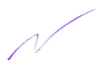 Purple pencil line drawing on transparent background.
