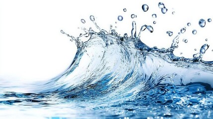 Dynamic Wave: Captivating Flow of Clear Water Sound Cut Off