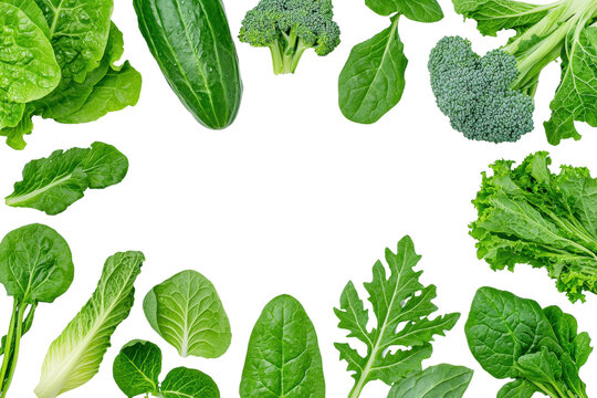 Fresh Green Vegetables on Dark Background
