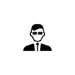 Blind man icon, logo. Vector illustration