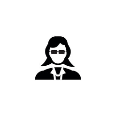 Blind man icon, logo. Vector illustration