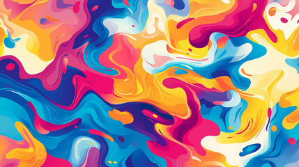 Fototapeta premium A seamless vector illustration of a colorful abstract pattern with a focus on texture and depth. 