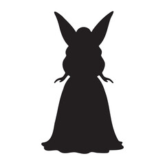 Obraz premium Fairy Angel silhouette vector illustration.