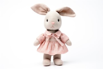 Obraz premium Rabbit doll plush white toy.