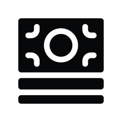 money icon. vector glyph icon for your website, mobile, presentation, and logo design.