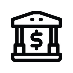 bank icon. vector line icon for your website, mobile, presentation, and logo design.