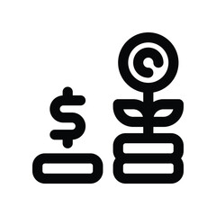 growth icon. vector line icon for your website, mobile, presentation, and logo design.