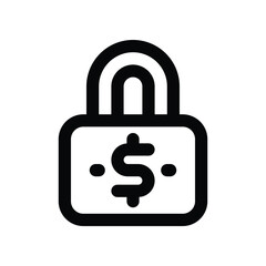 padlock icon. vector line icon for your website, mobile, presentation, and logo design.