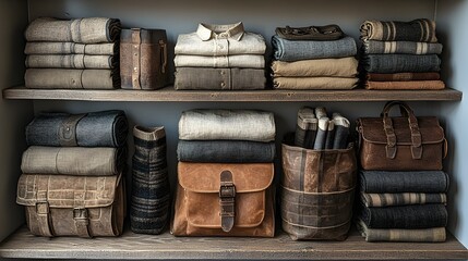 Thoughtfully Curated Autumn Fashion Collection in Minimalist Overhead Composition